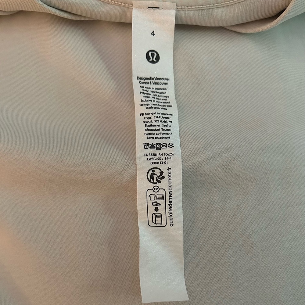 Lululemon Perfectly Oversized Cropped Softstream Sweatshirt in Bone size 4 - Picture 9 of 13